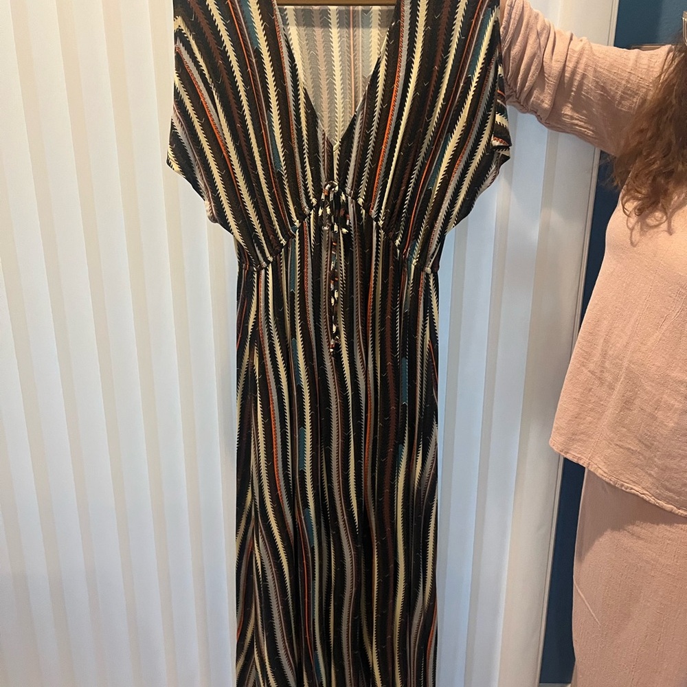 Striped Multicolor Maxi Dress by Boston Proper